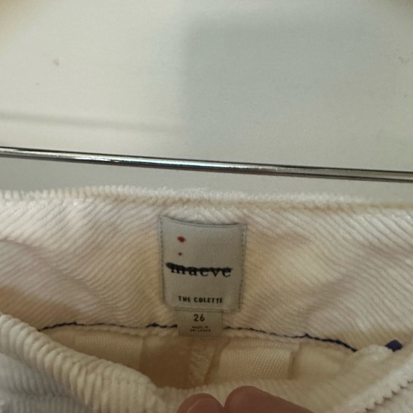NWOT size 26 Anthropologie Ivory The Colette Cropped Wide-Leg Corduroy Pants - Picture 8 of 8